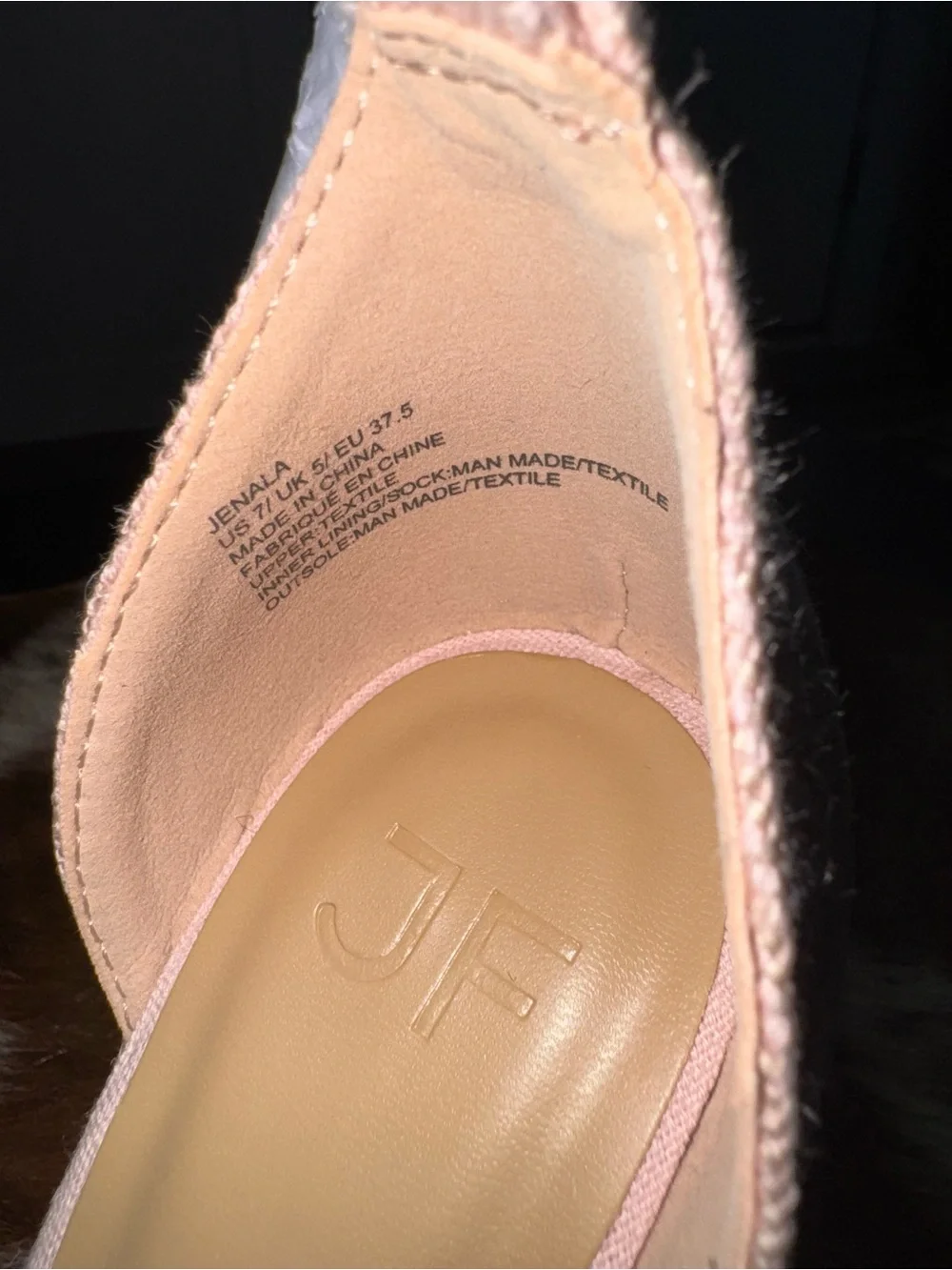 Women’s Pink Espadrille Wedge Sandals Size 7